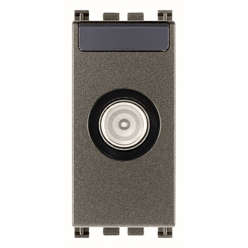 Presa TV Passante Maschio Grigio